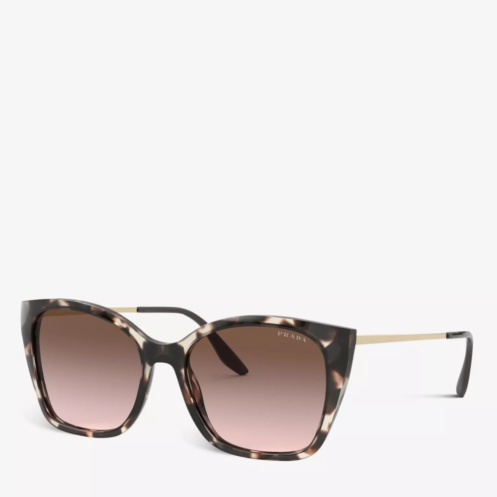 Prada Brown Tortoise Cat Eye Sunglasses